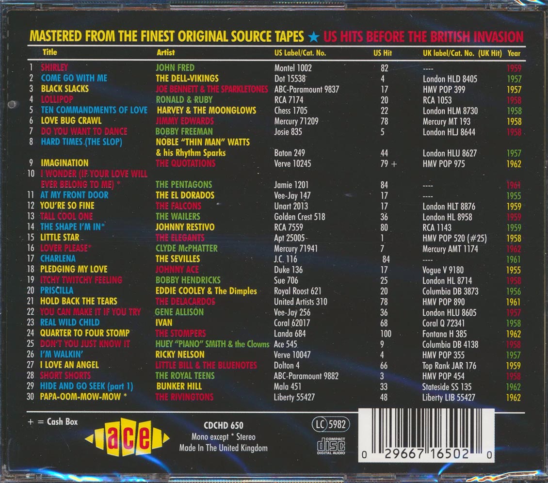 Various - The Golden Age Of American Rock N Roll Volume 6: 30 Hot 100 Hits From 1954-1963 (30 tracks)