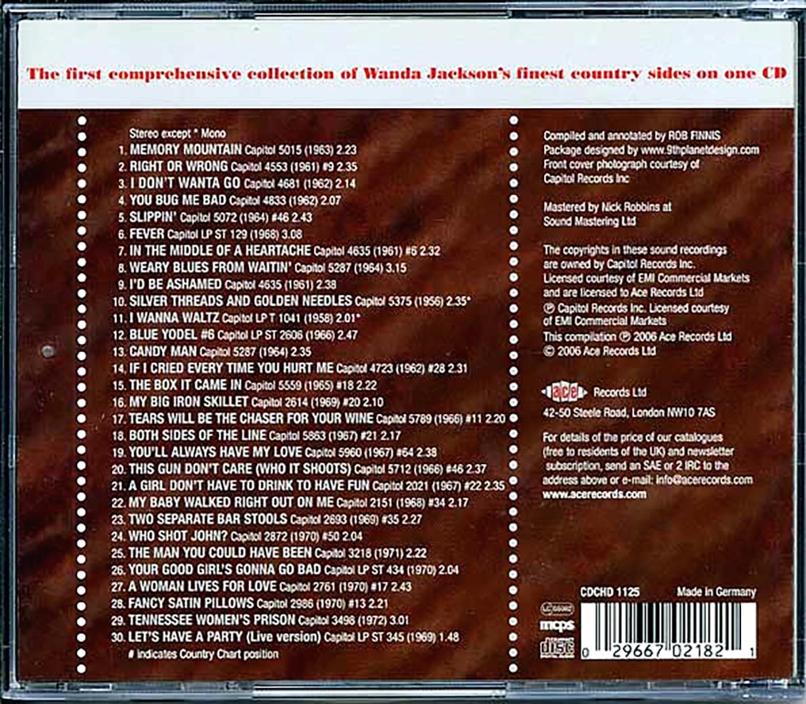 Wanda Jackson - The Vest Best Of The Country Years (30 tracks)