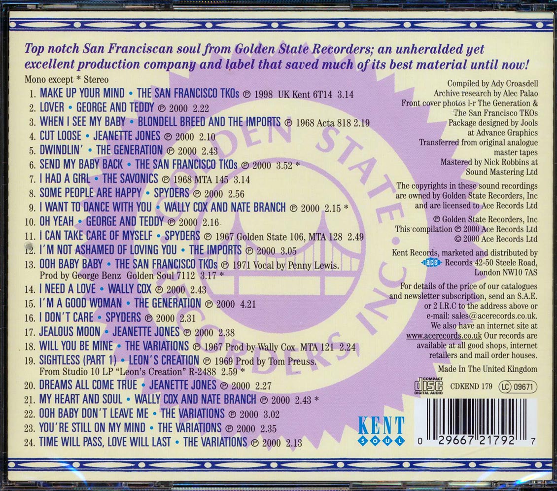 Various - Golden State Soul (24 tracks)