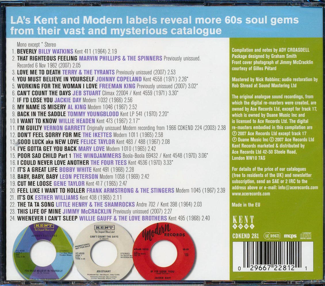 Various - For Connoisseurs Only Volume 3: Kent & Modren Soul Collectables (24 tracks)