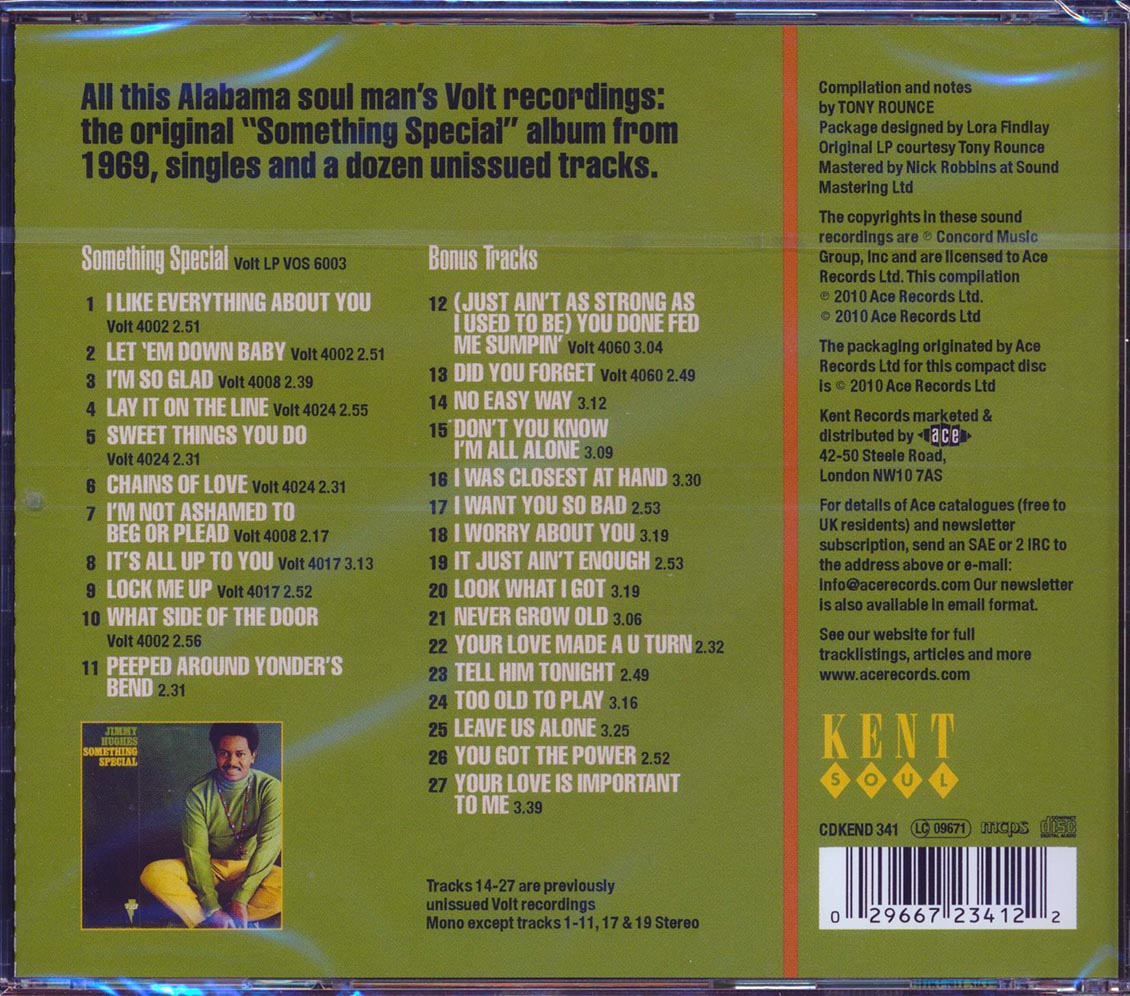 Jimmy Hughes - Something Extra Special: The Complete Volt Recordings 1968-1971 (27 tracks)