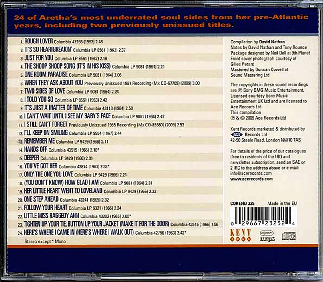 Aretha Franklin - Just A Matter Of Time: Classic Columbia Recordings 1961-1965 (24 tracks)