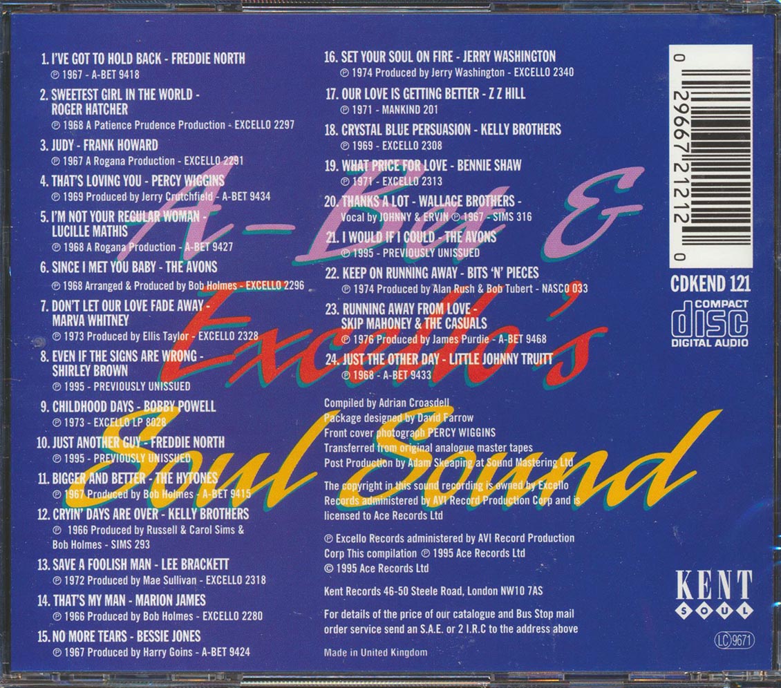 Various - Uptown, Down South: Abet's & Excello's Soul Sound (24 tracks)
