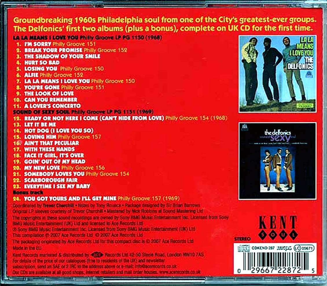 The Delfonics - La La Means I Love You + Sound Of Sexy Soul (24 tracks)