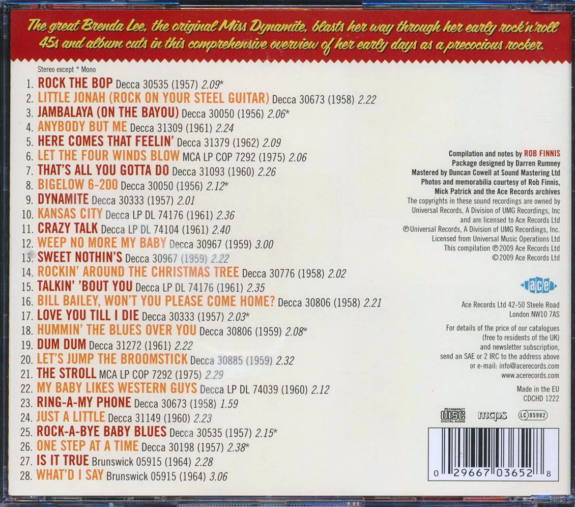 Brenda Lee - Queen Of Rock N Roll (28 tracks)