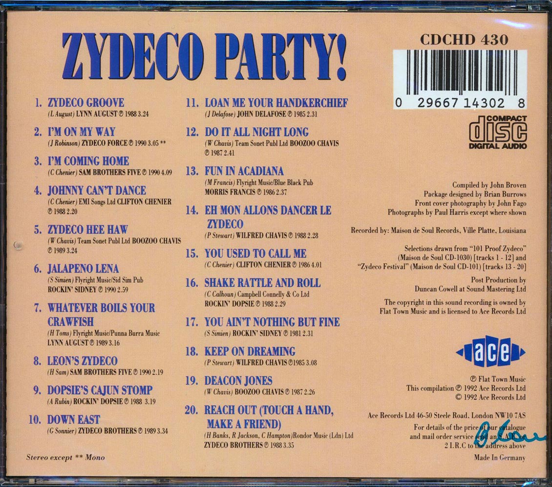 Various - Zydeco Party (20 tracks)