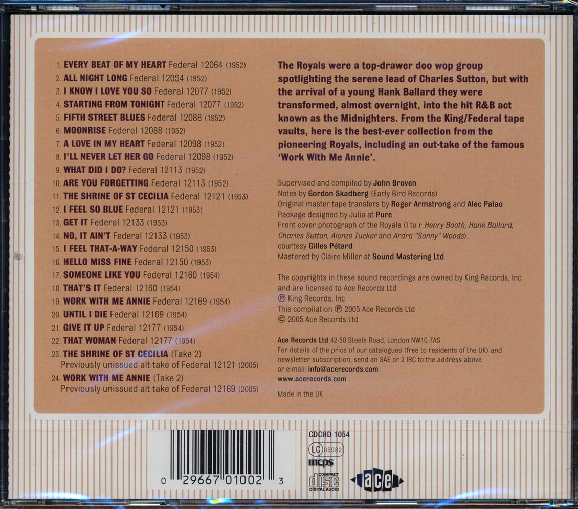 The Royals - The Royals Featuring Sharles Sutton & Hank Ballard: The Federal Singles (24 tracks)