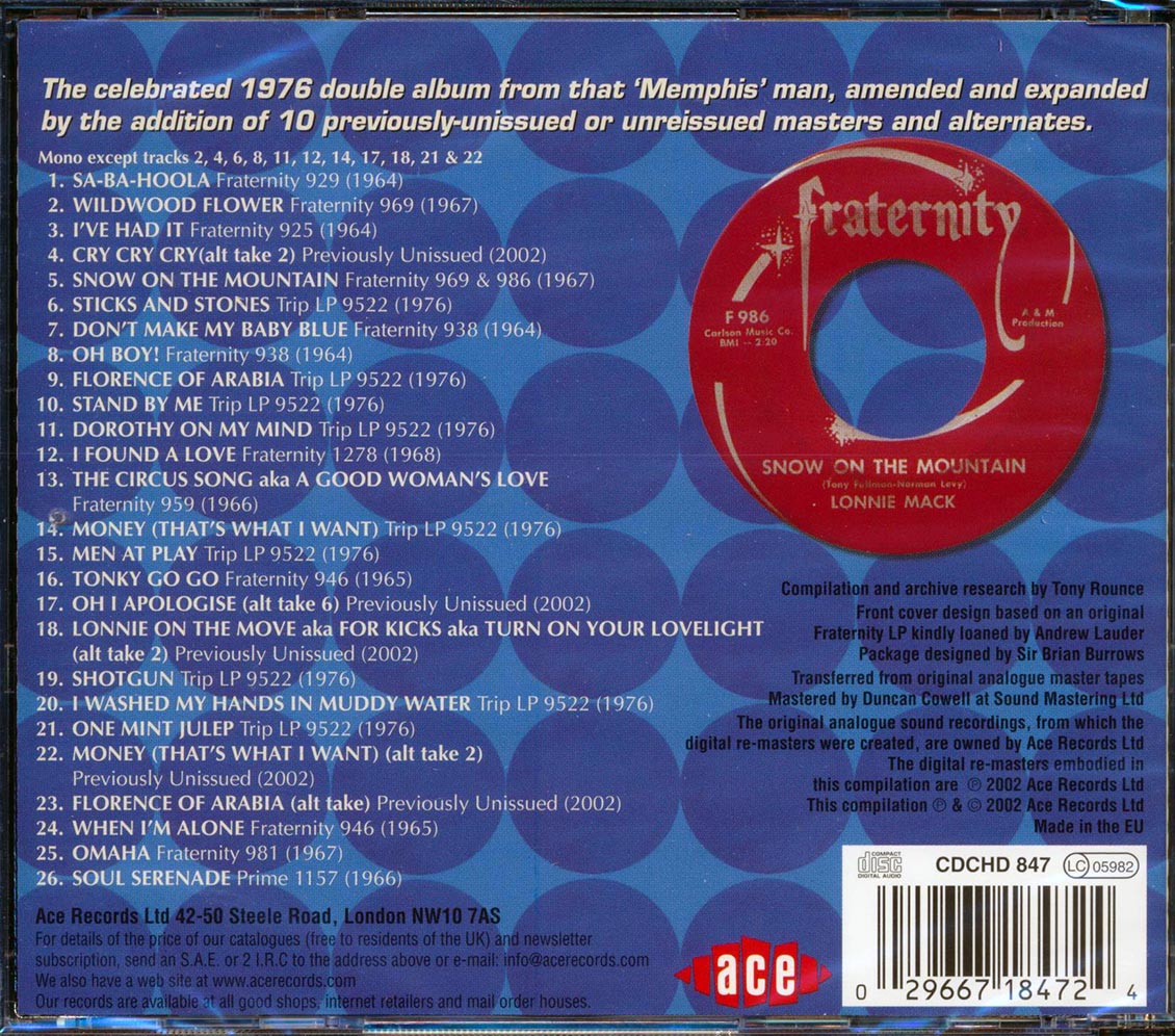 Lonnie Mack - Still On The Move: The Fraternity Years 1963-1968 (26 tracks)