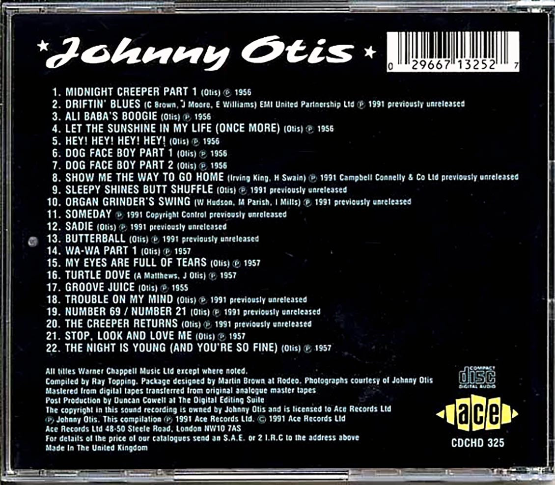 Johnny Otis - Creepin With The Cats: The Legendary Dig Masters Volume 1 (22 tracks)