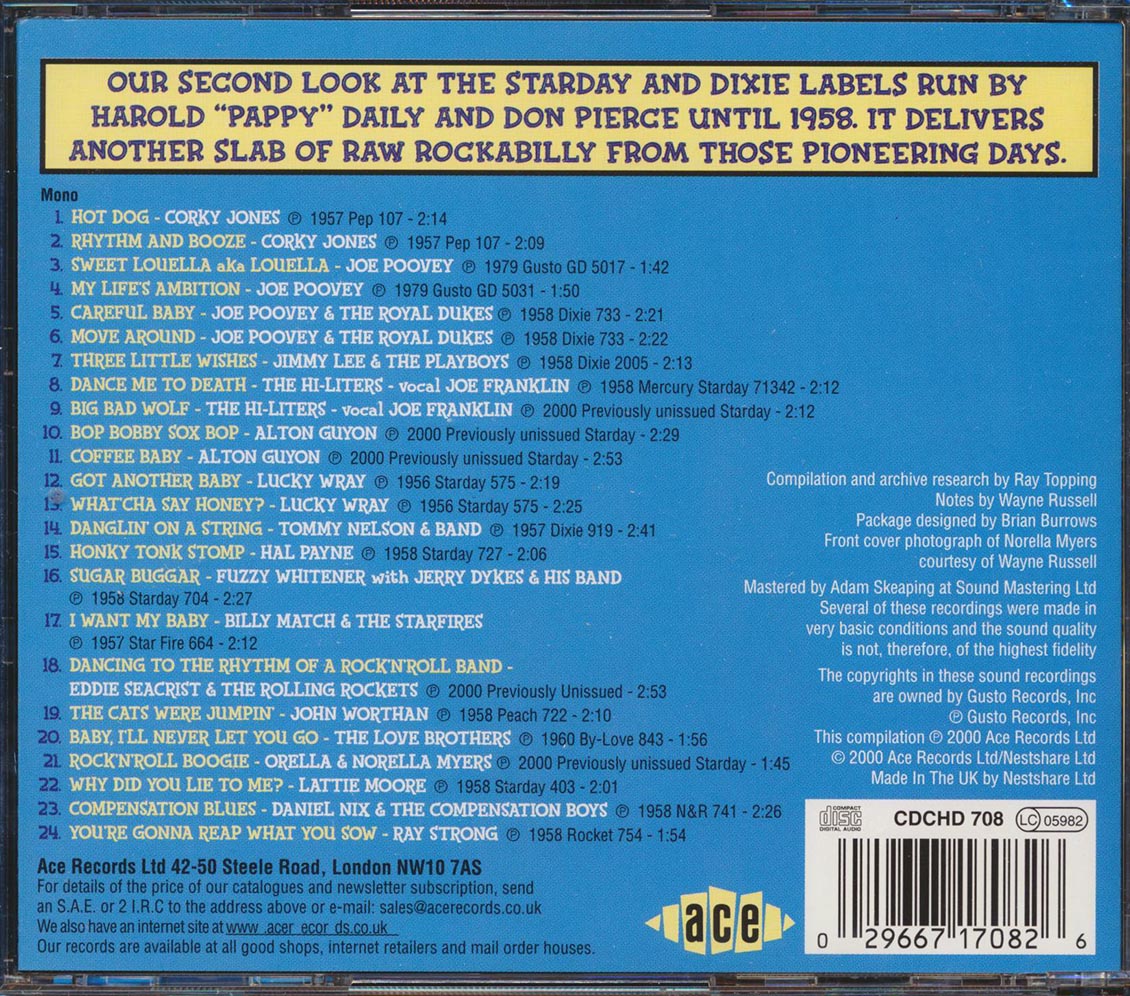 Various - Starday Dixie Rockabilly Volume 2 (24 tracks)