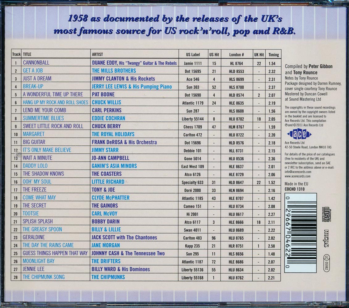 Various - The London American Label Year By Year: 1958 (28 tracks)