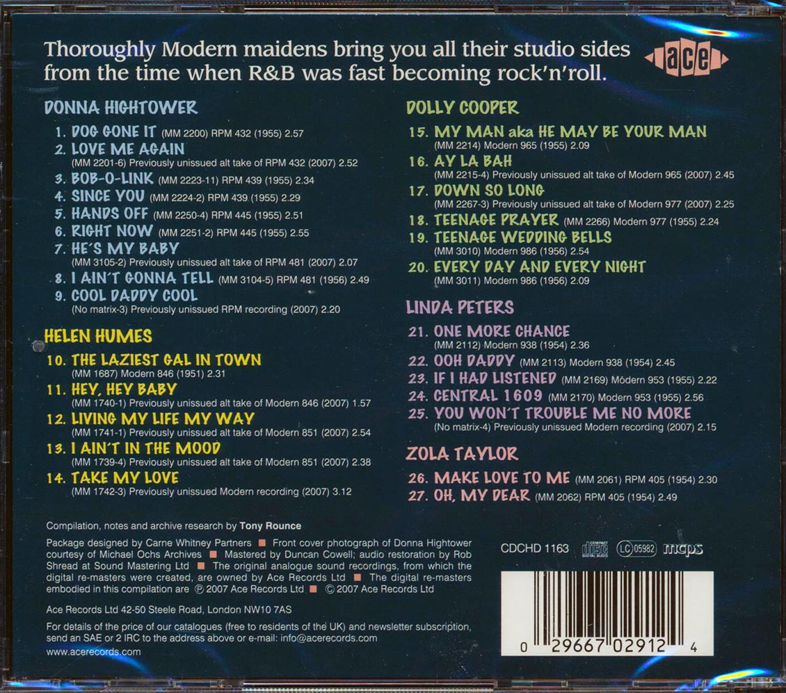 Various - Hands Off: The 1950-1956 Modern Studio Recordings (27 tracks)