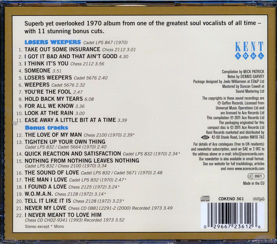 Etta James - Losers Weepers (22 tracks)