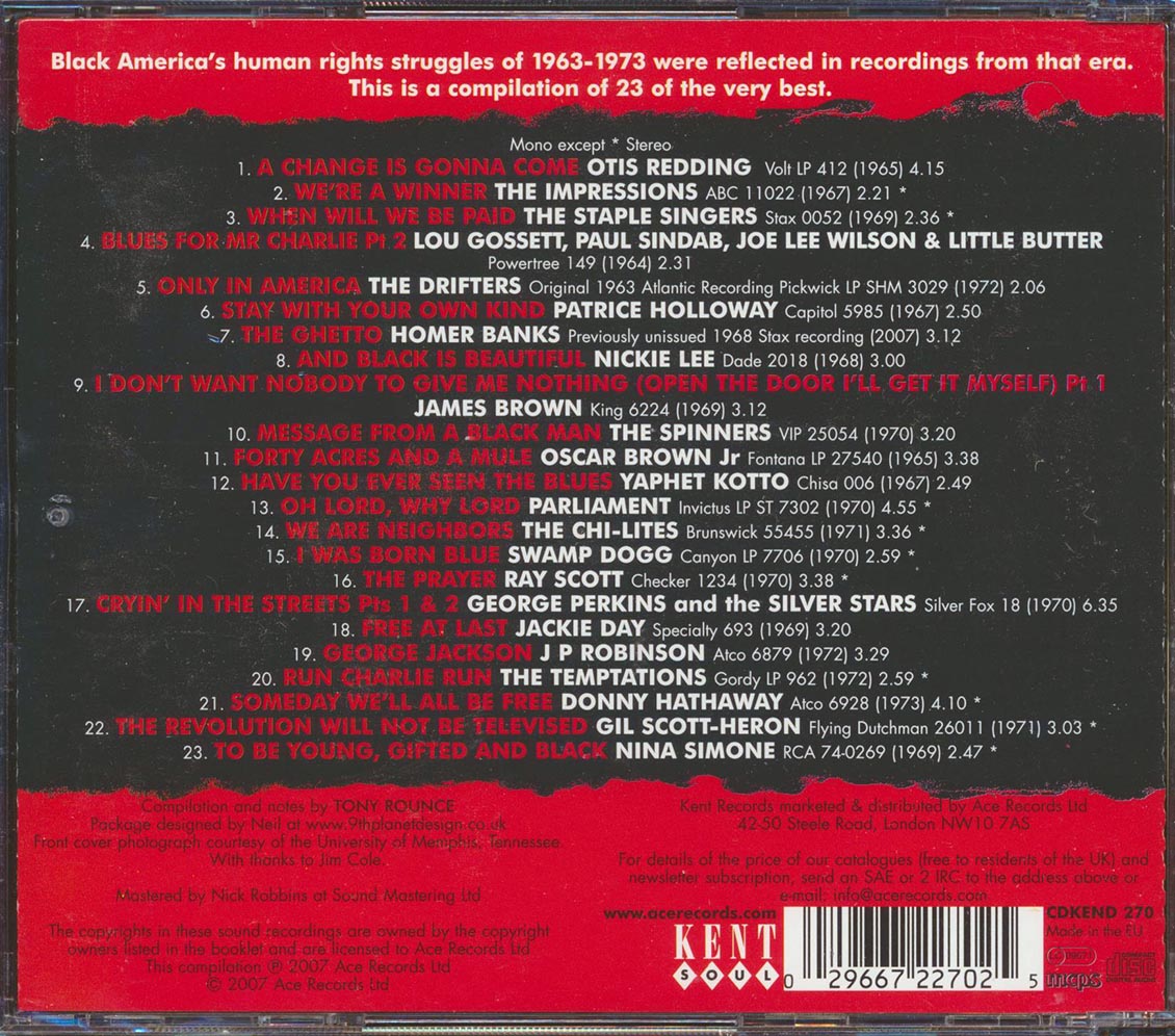 Various - Change Is Gonna Come: The Voice Of Black America 1963-1973 (23 tracks)