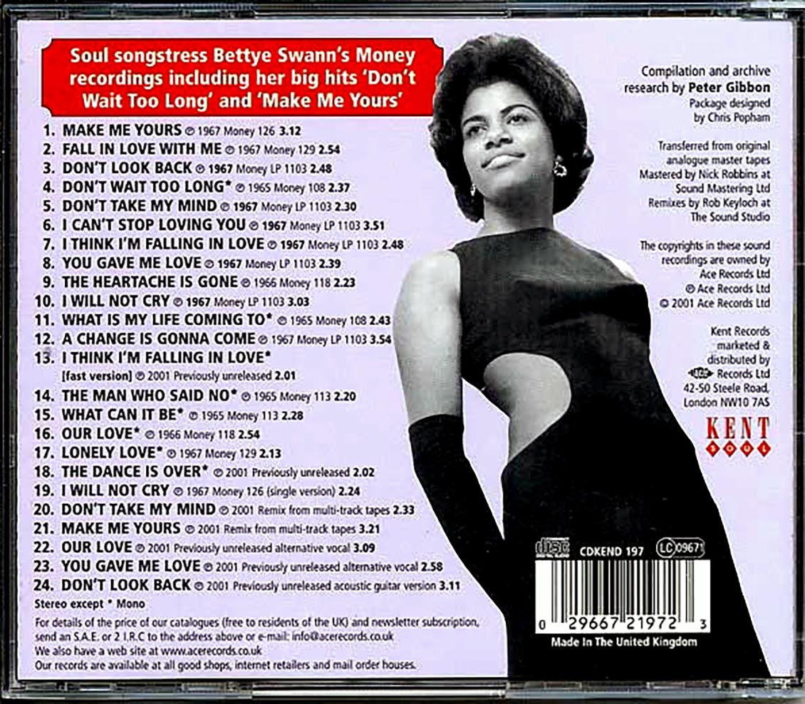 Bettye Swann - The Money Recordings (24 tracks)