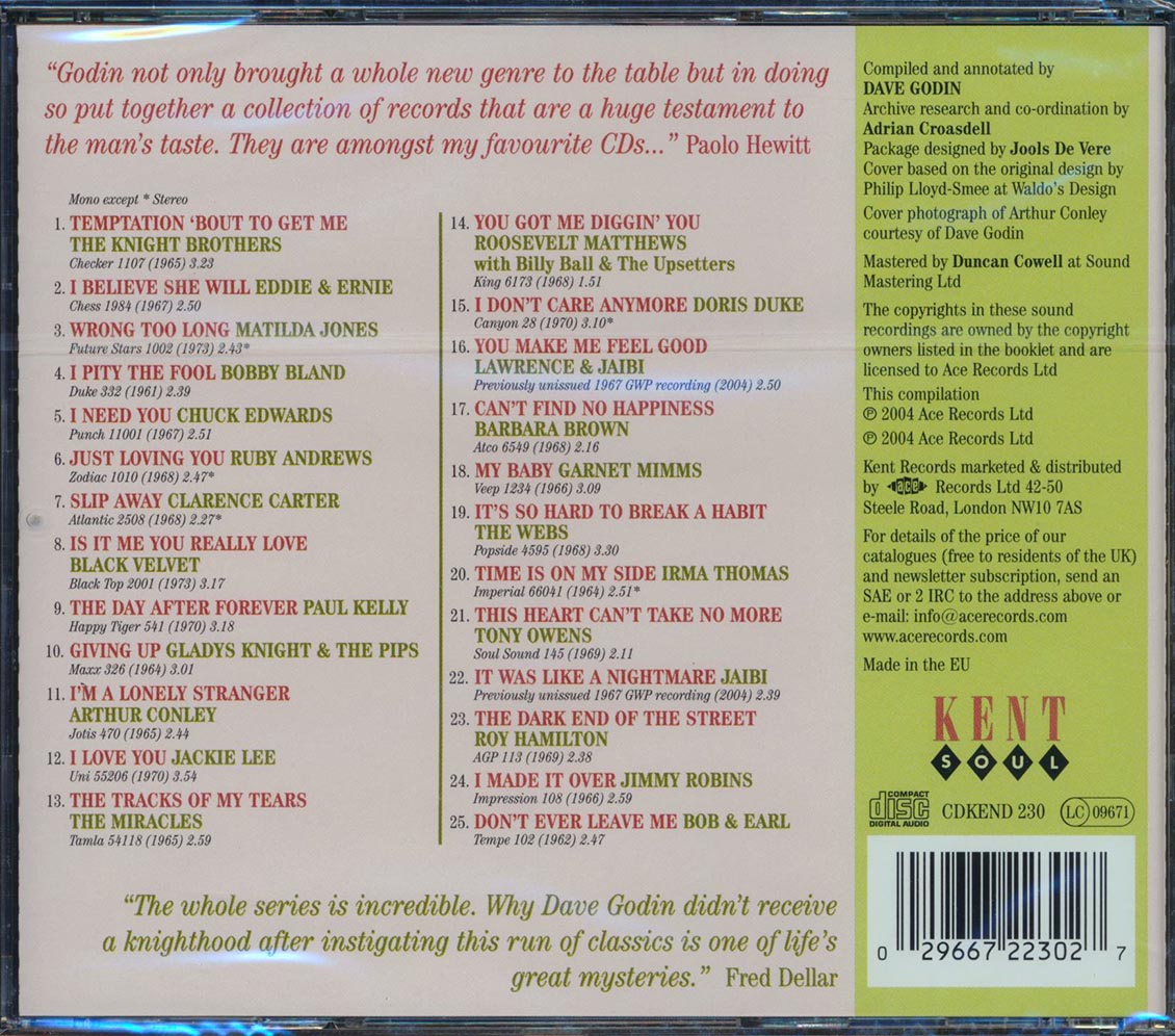 Various - Dave Godin's Deep Soul Treasures Volume 4 (25 tracks)