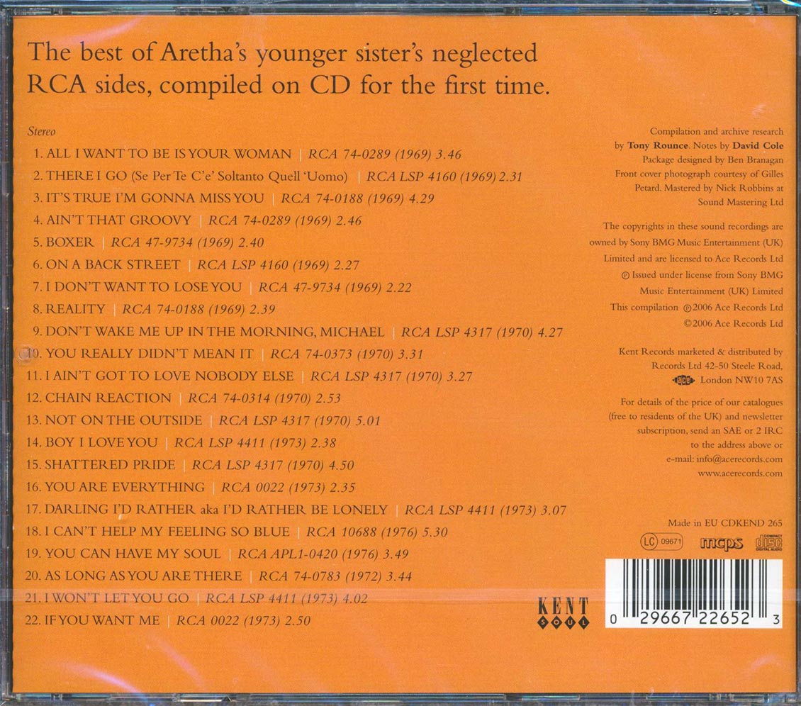Carolyn Franklin - Sister Soul: The Best Of The RCA Years 1969-1976 (22 tracks)