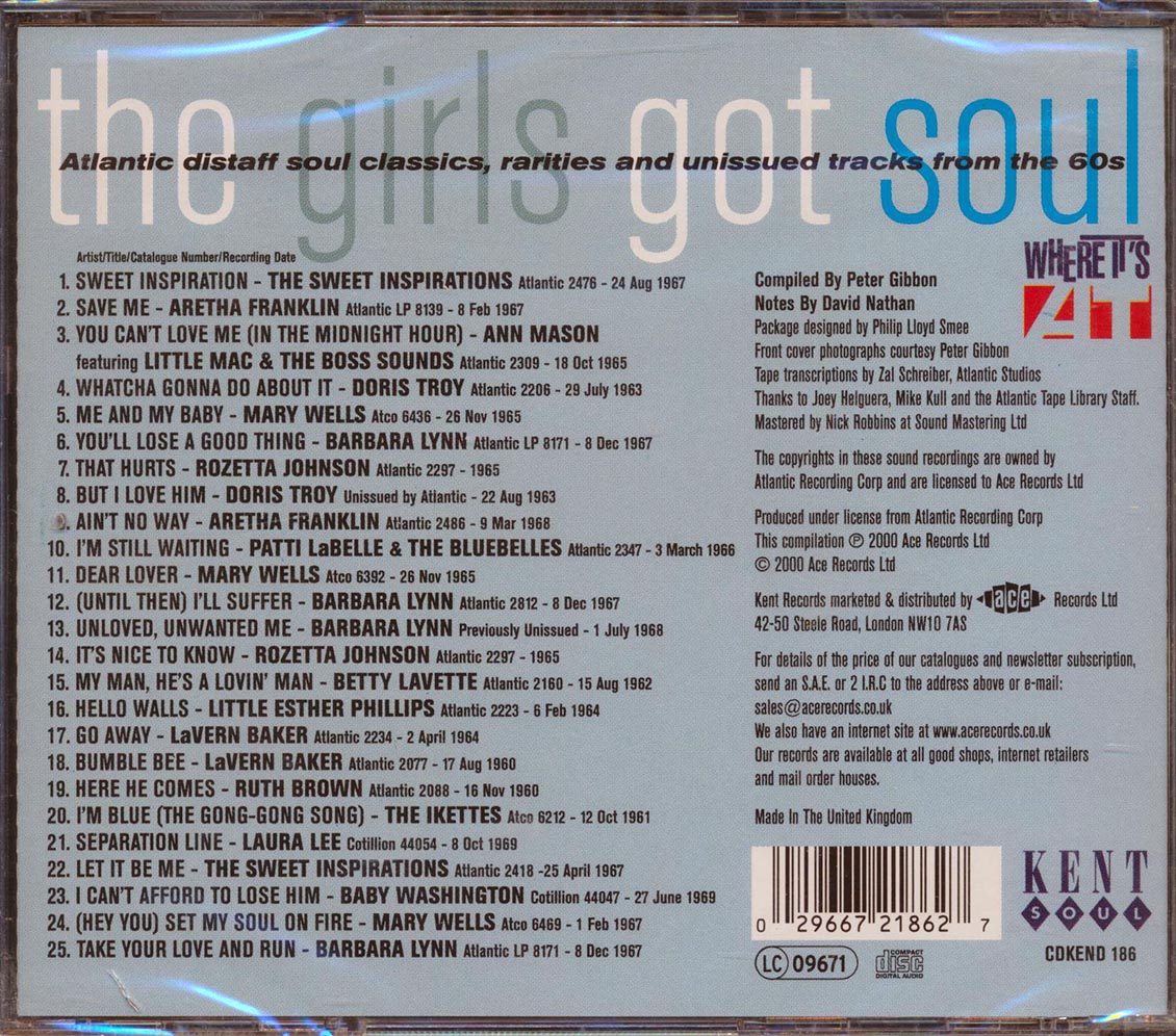 Various - The Girls Got Soul (25 tracks)