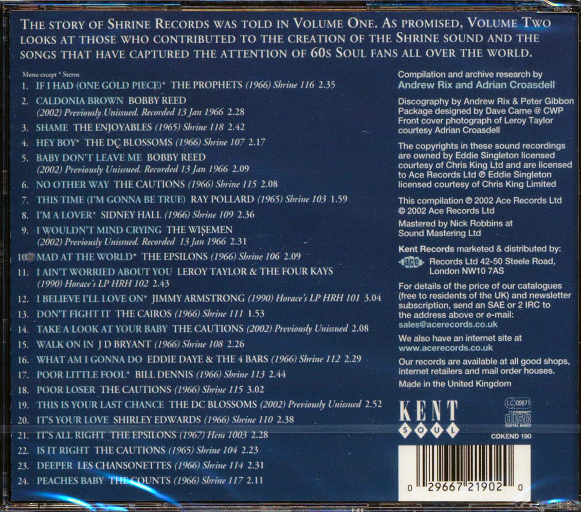 Various - Shrine: The Rarest Soul Label Volume 2 (24 tracks)