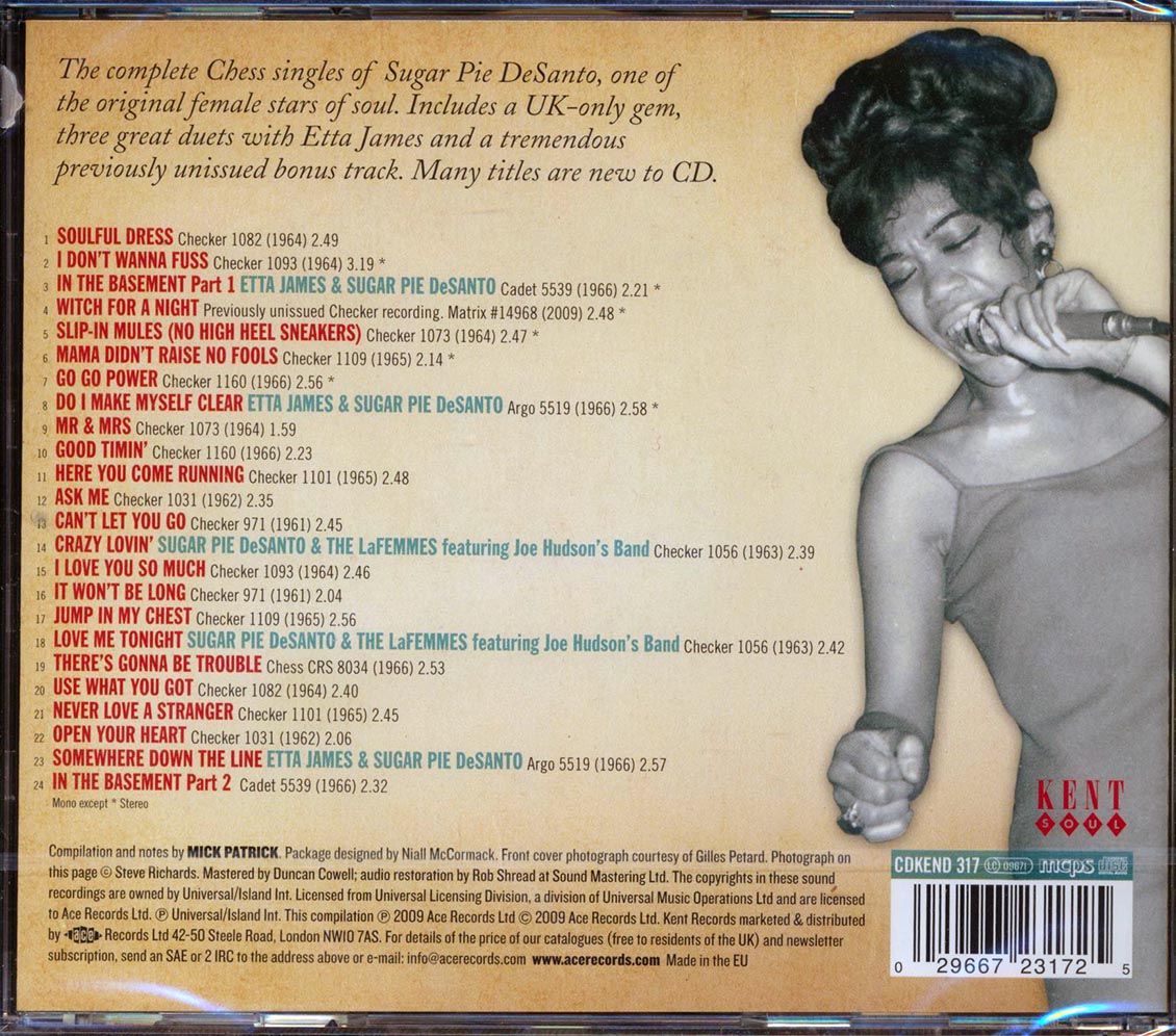 Sugar Pie DeSanto - Go Go Power: The Complete Chess Singles 1961-1966 (24 tracks)