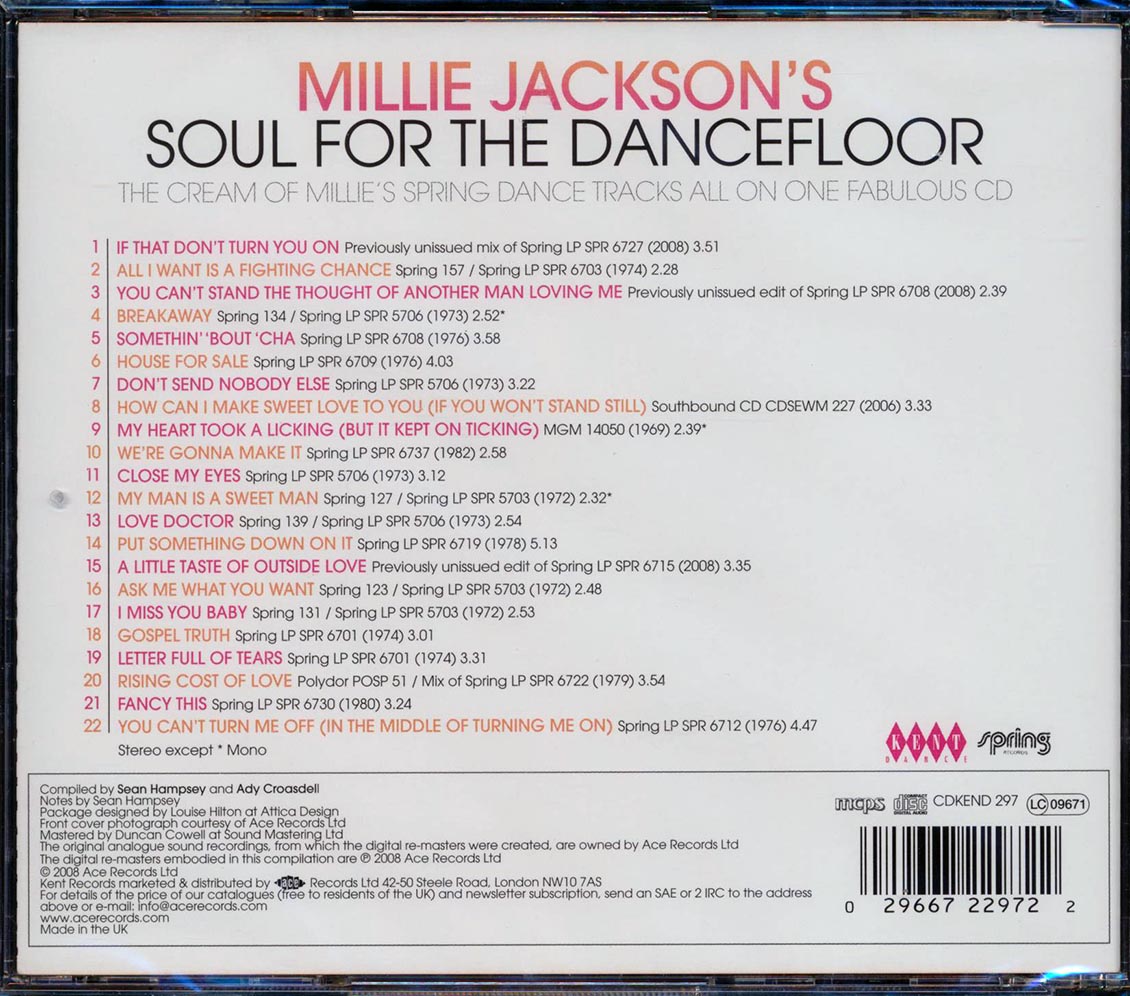Millie Jackson - Millie Jackson's Soul For The Dancefloor (22 tracks)