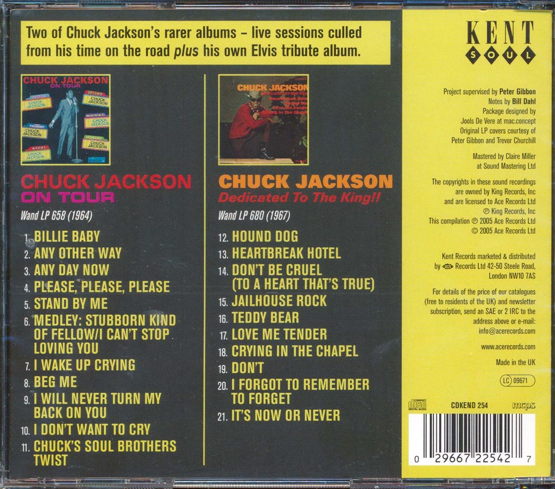 Chuck Jackson - On Tour + Dedicated To The King (21 tracks)