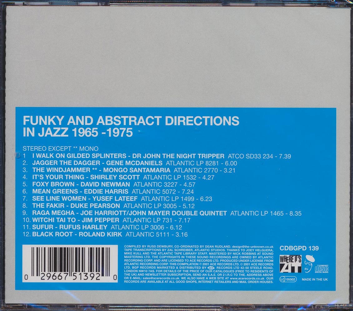 Various - Funky And Abstract Directions In Jazz: 1965-1975