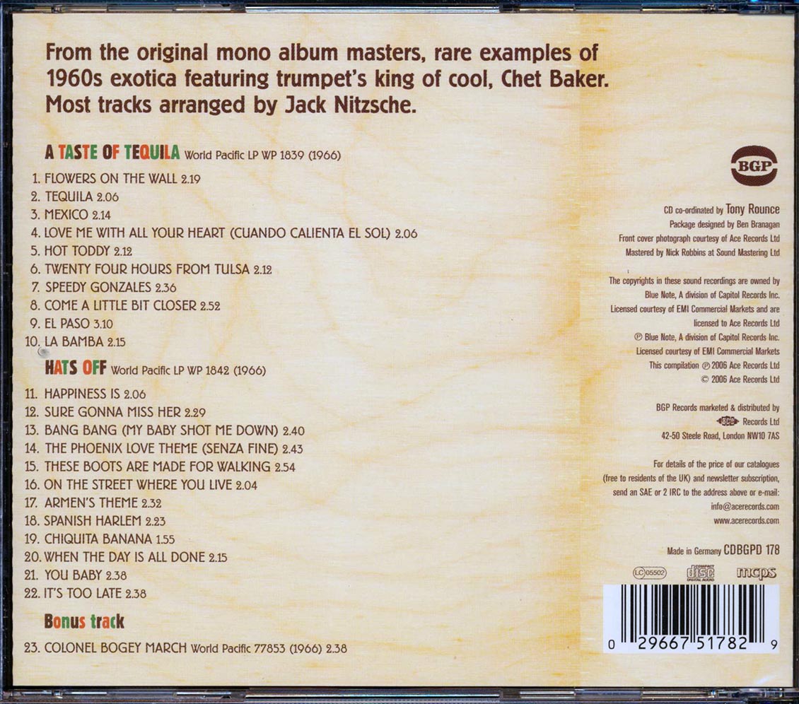 The Mariachi Brass - A Taste Of Tequila + Hats Off (23 tracks)