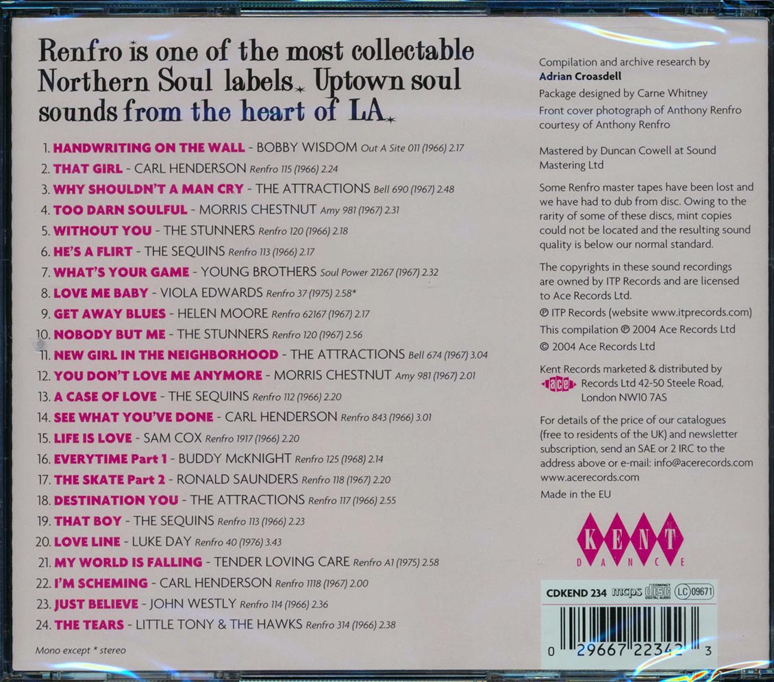 Various - The Renfro Soul Story: Priceless Los Angeles Northern Soul (24 tracks)