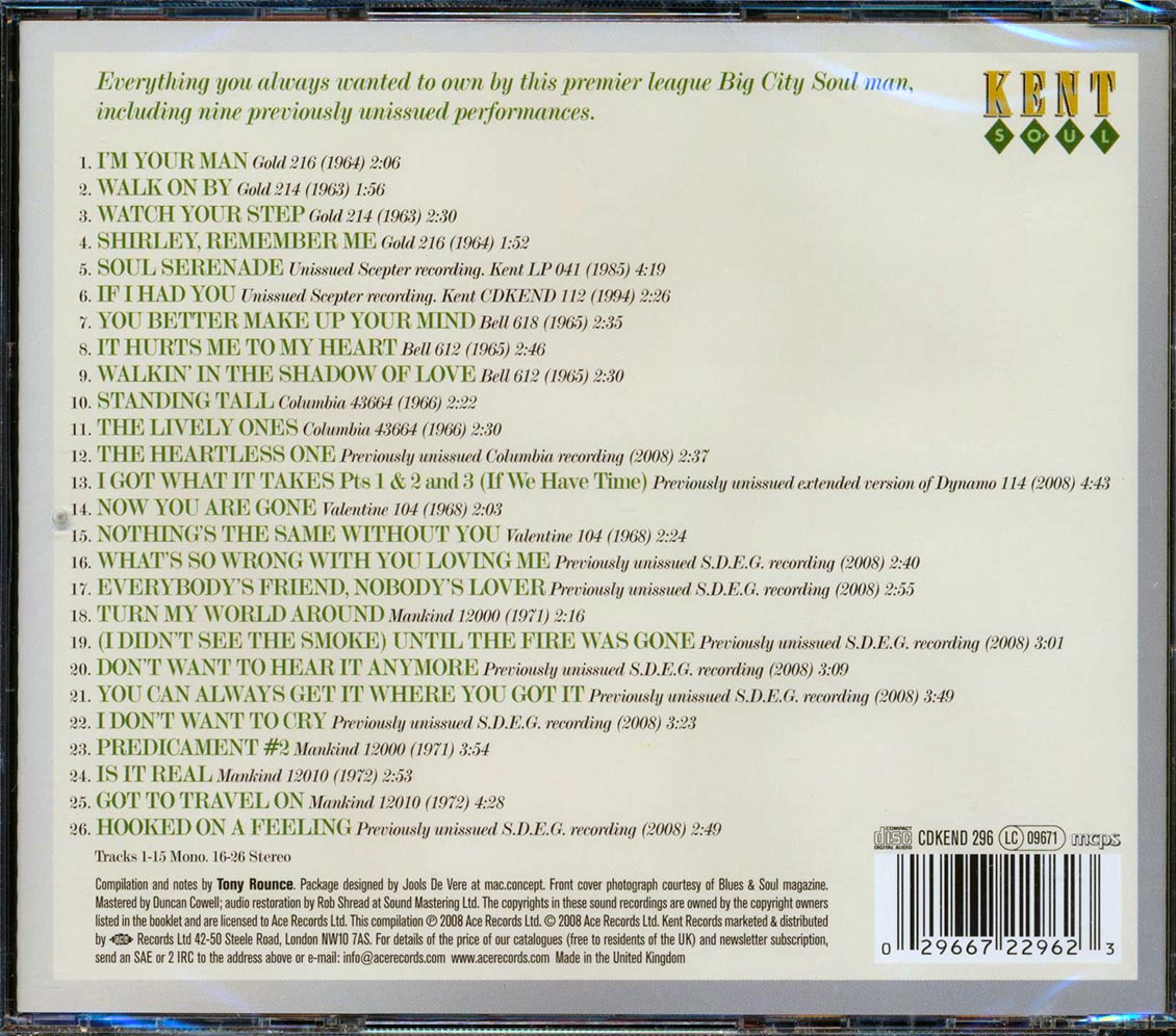 Brooks O'Dell - I'm Your Man: The Anthology 1963-1972 (26 tracks)