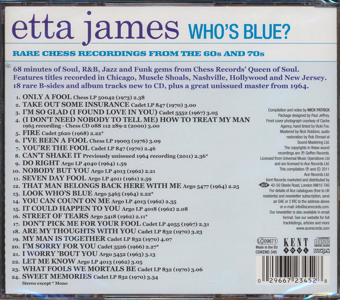 Etta James - Who's Blue: Rare Chess Recordings Of The 60s And 70s (24 tracks)