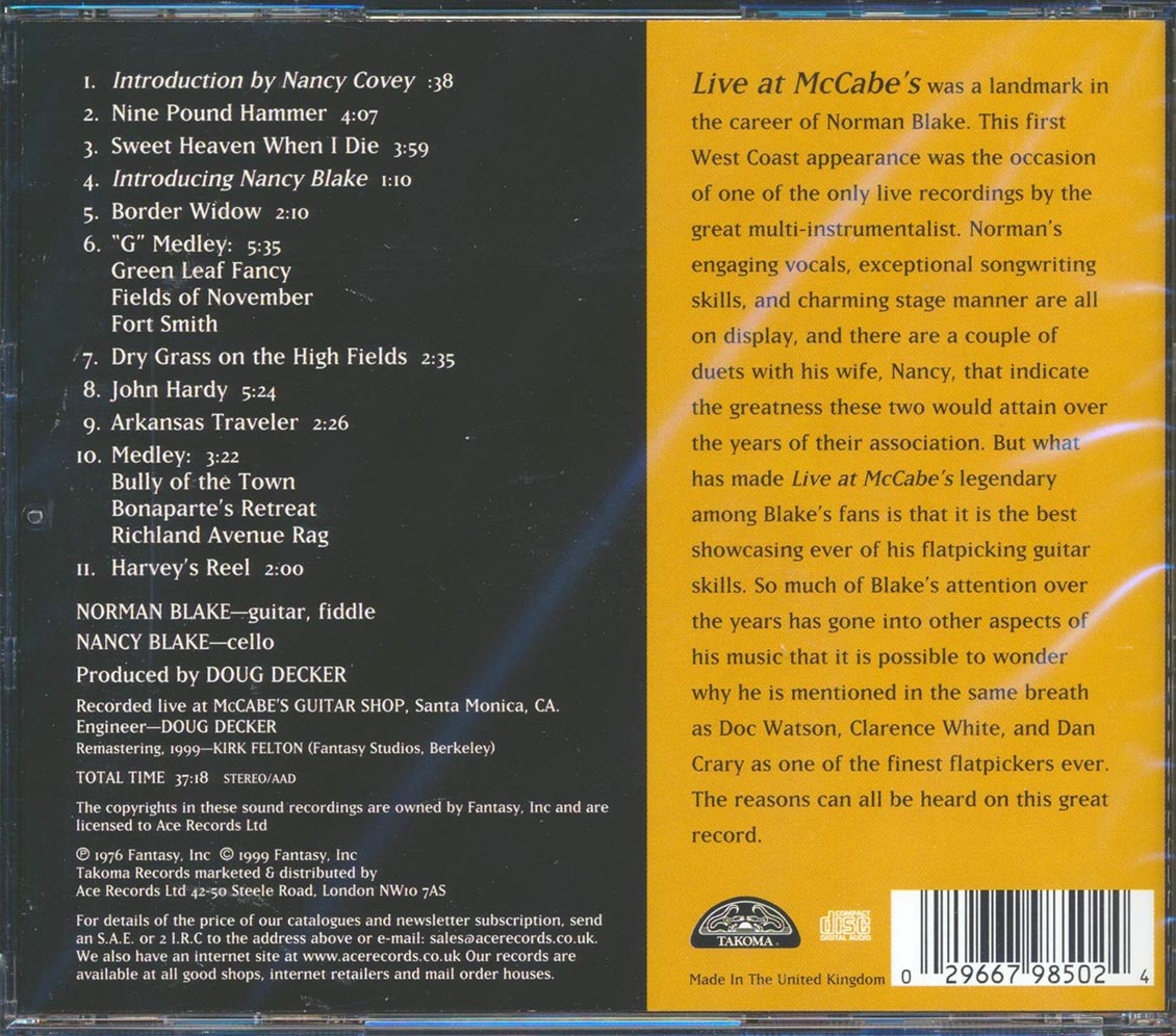 Norman Blake - Live At McCabe's