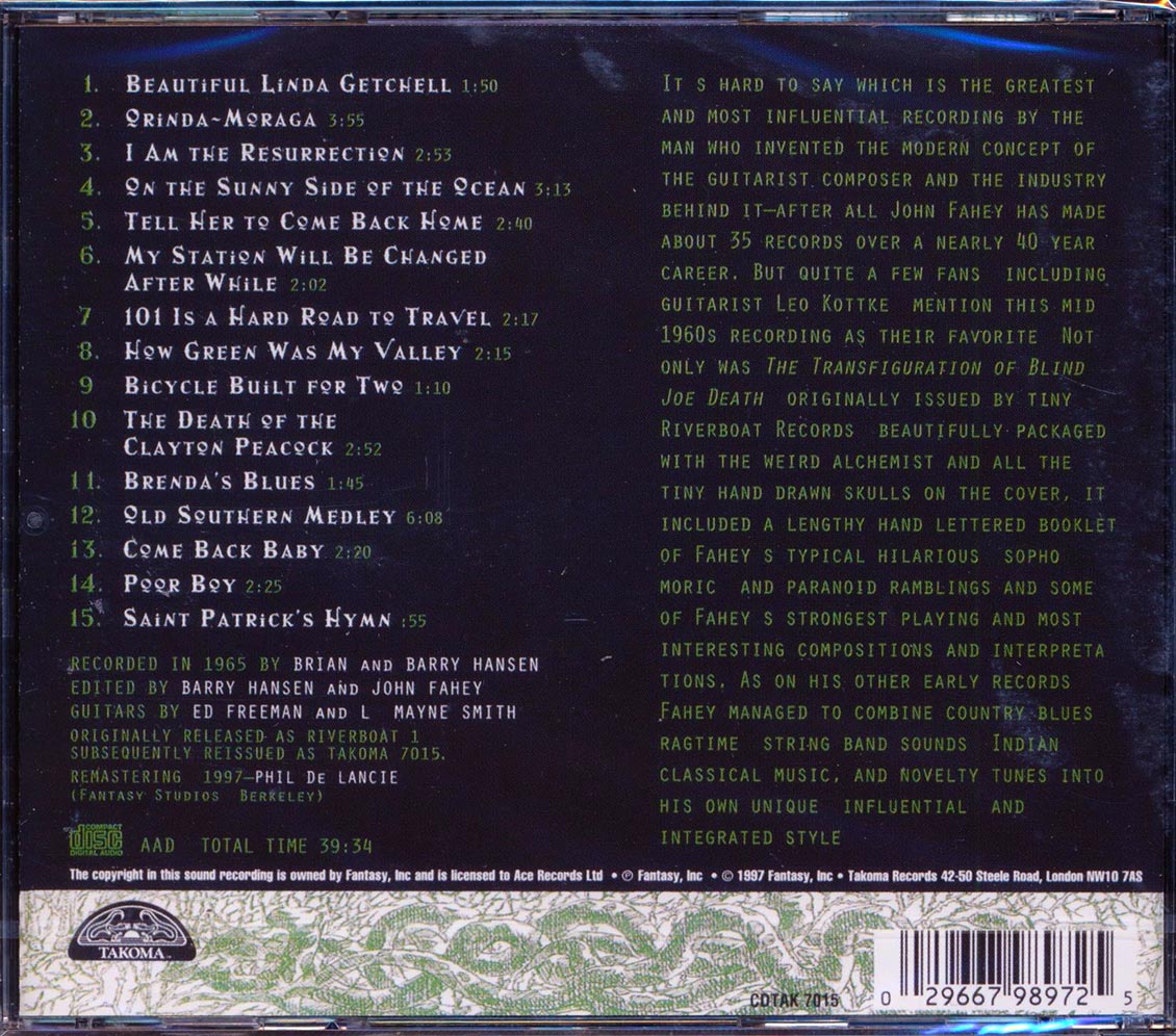 John Fahey - The Transfiguration Of Blind Joe Death