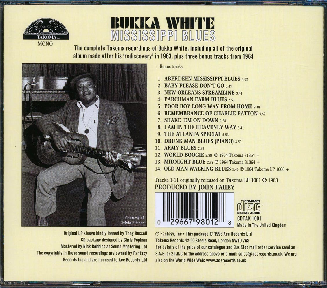 Bukka White - Mississippi Blues Volume 1