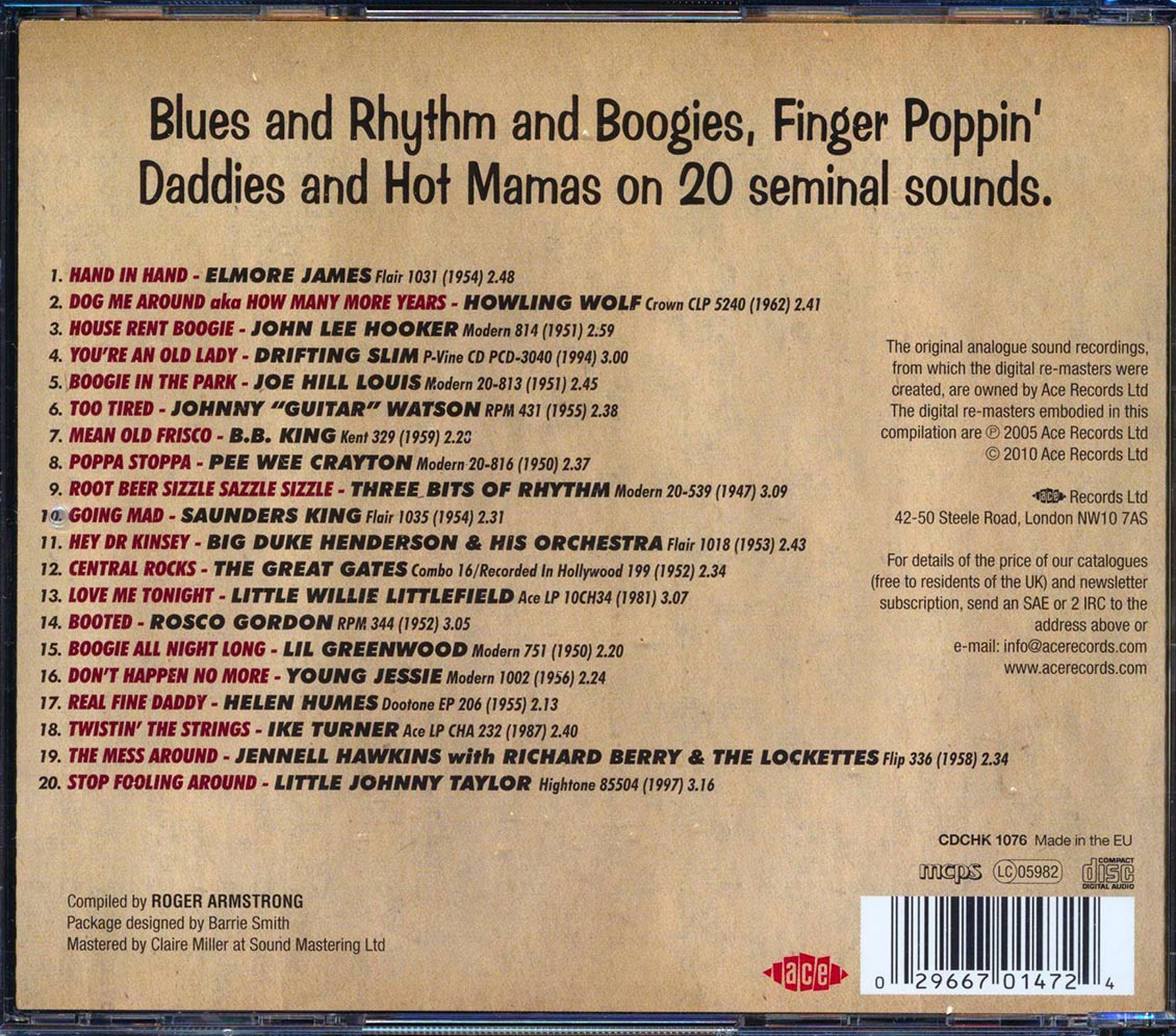 Various - Ace Records Sampler Volume 1: Blues And R & B (20 tracks)