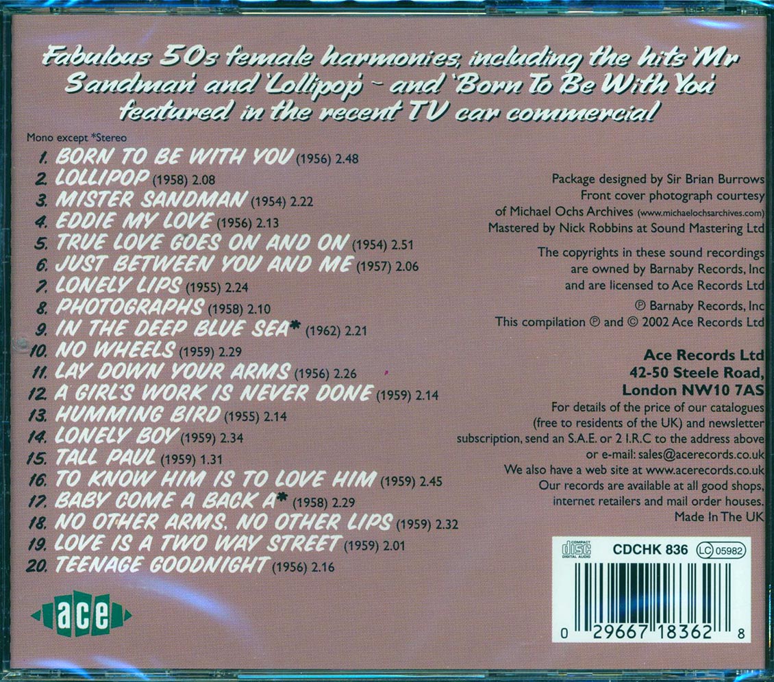 The Chordettes - Born To Be With You (20 tracks)