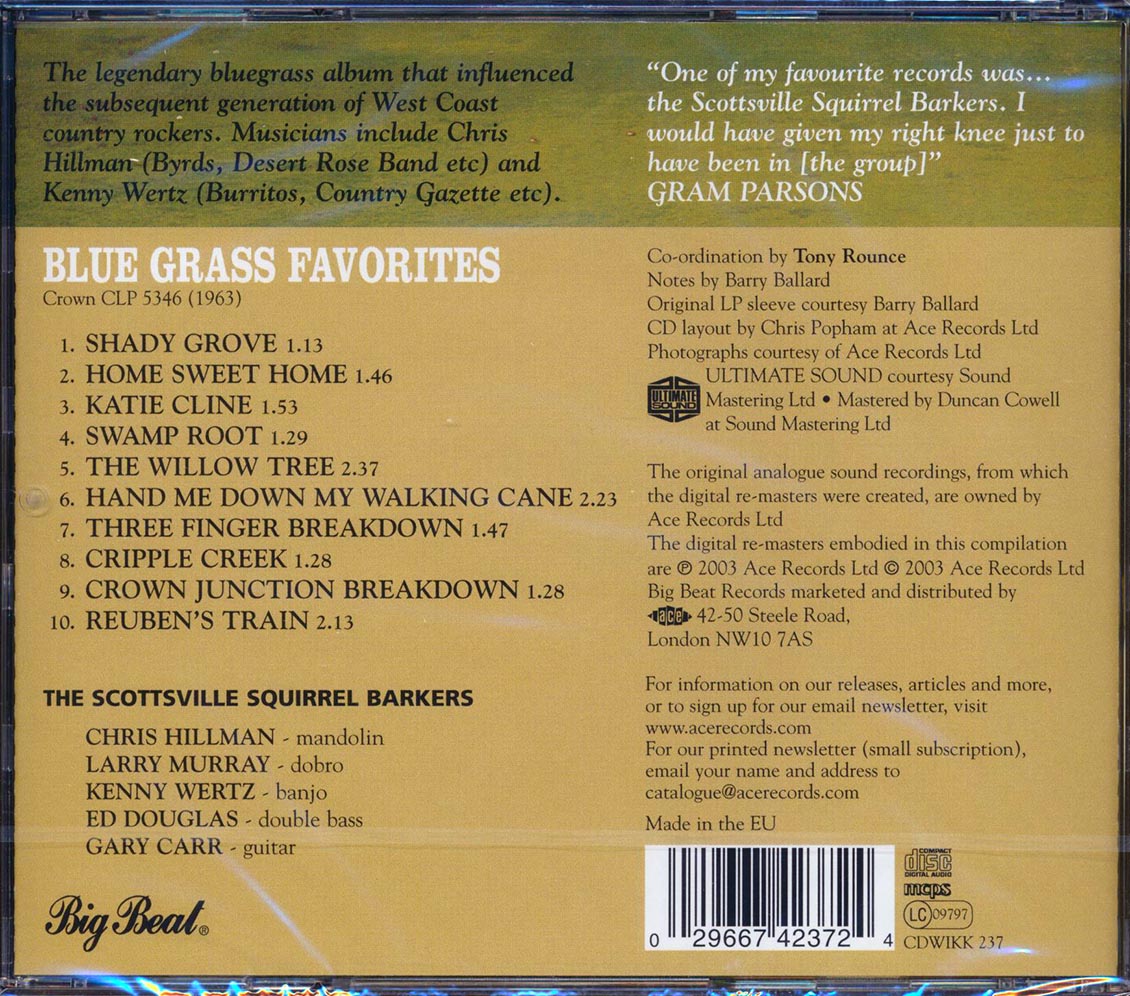 The Scottsville Squirrel Barkers - Blue Grass Favorites