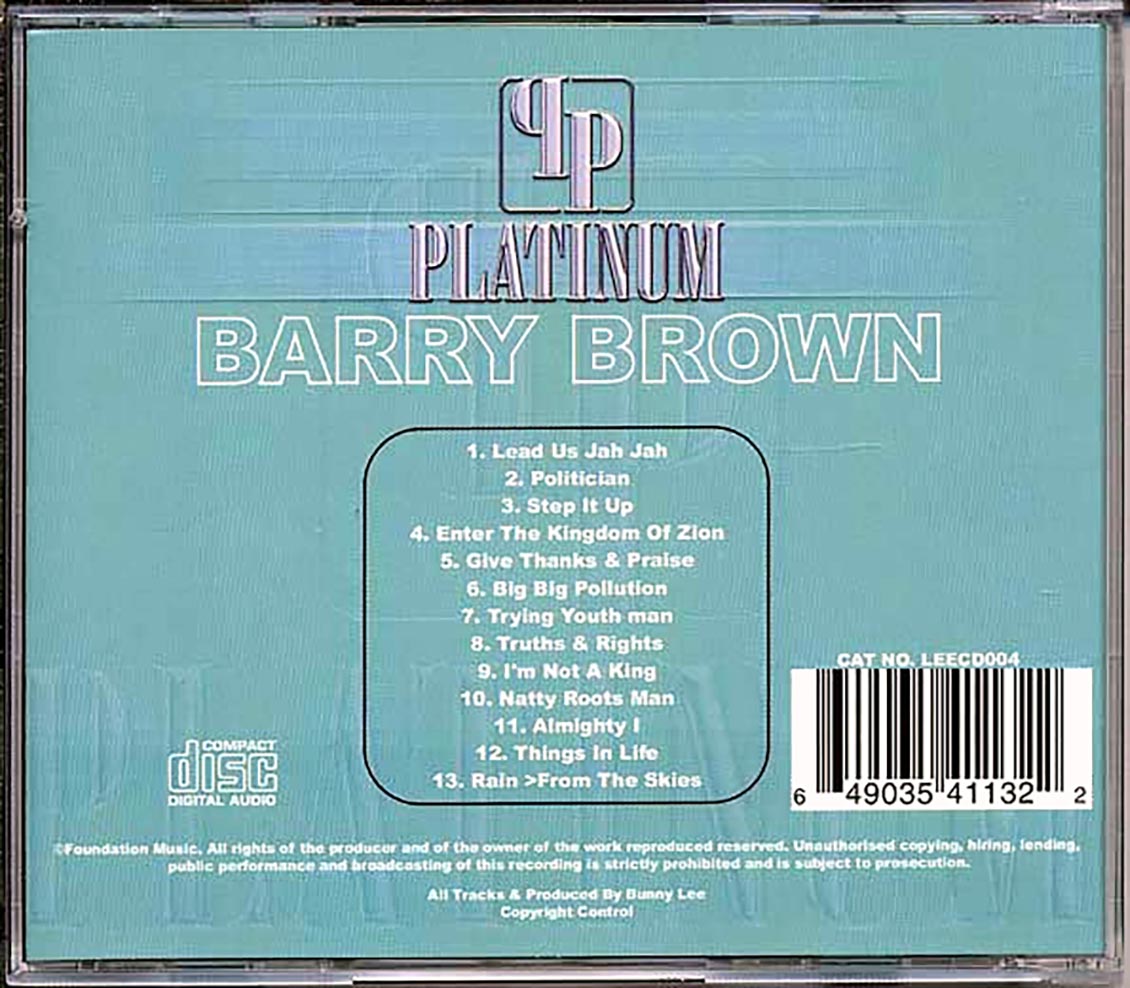 Barry Brown - Platinum: Greatest Hits