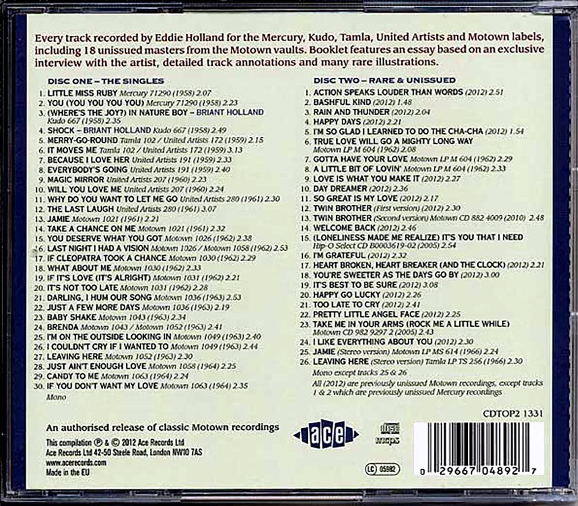Eddie Holland - It Moves Me: The Complete Recordings 1958-1964