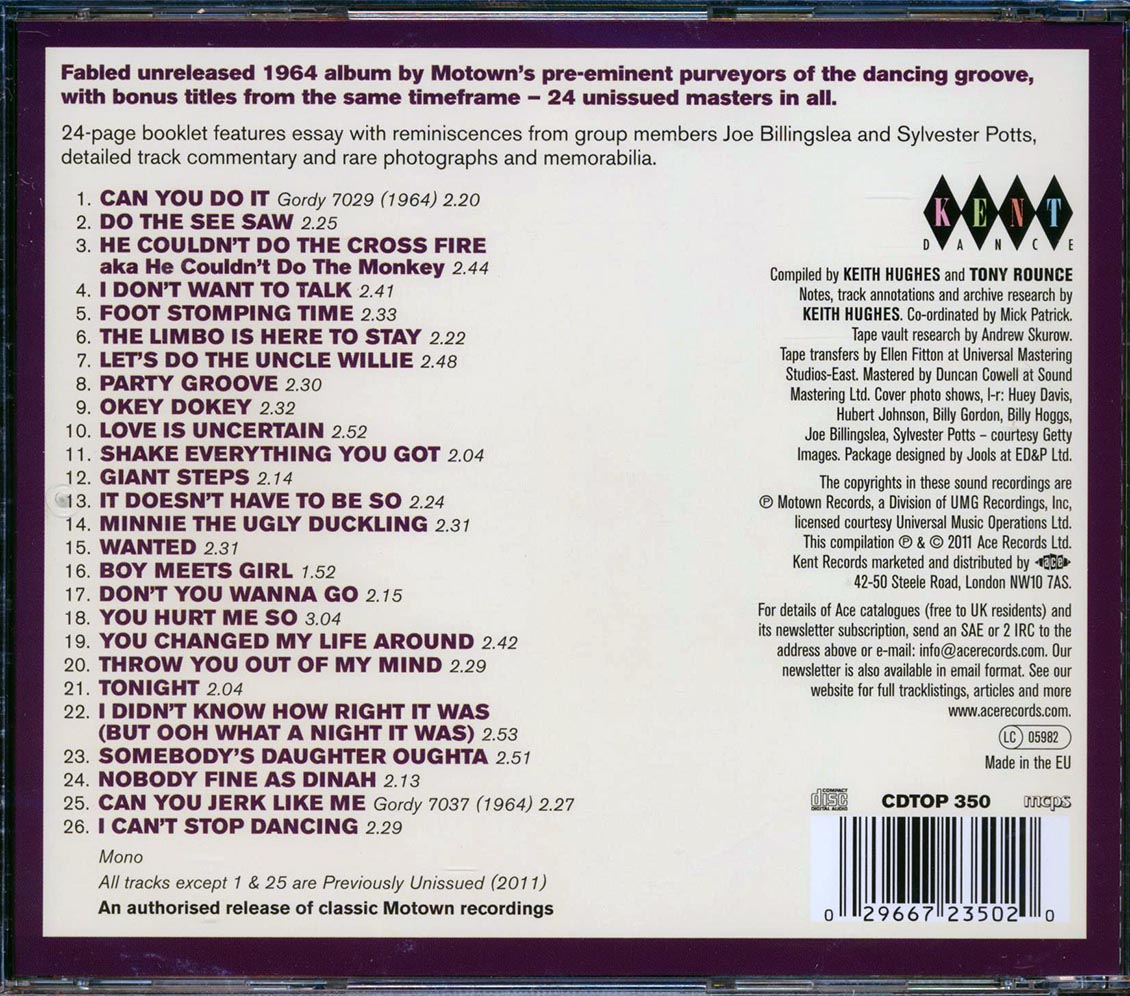 Contours - Dance With The Contours Featuring Unissued Motown Recordings 1963-1964 (26 tracks)