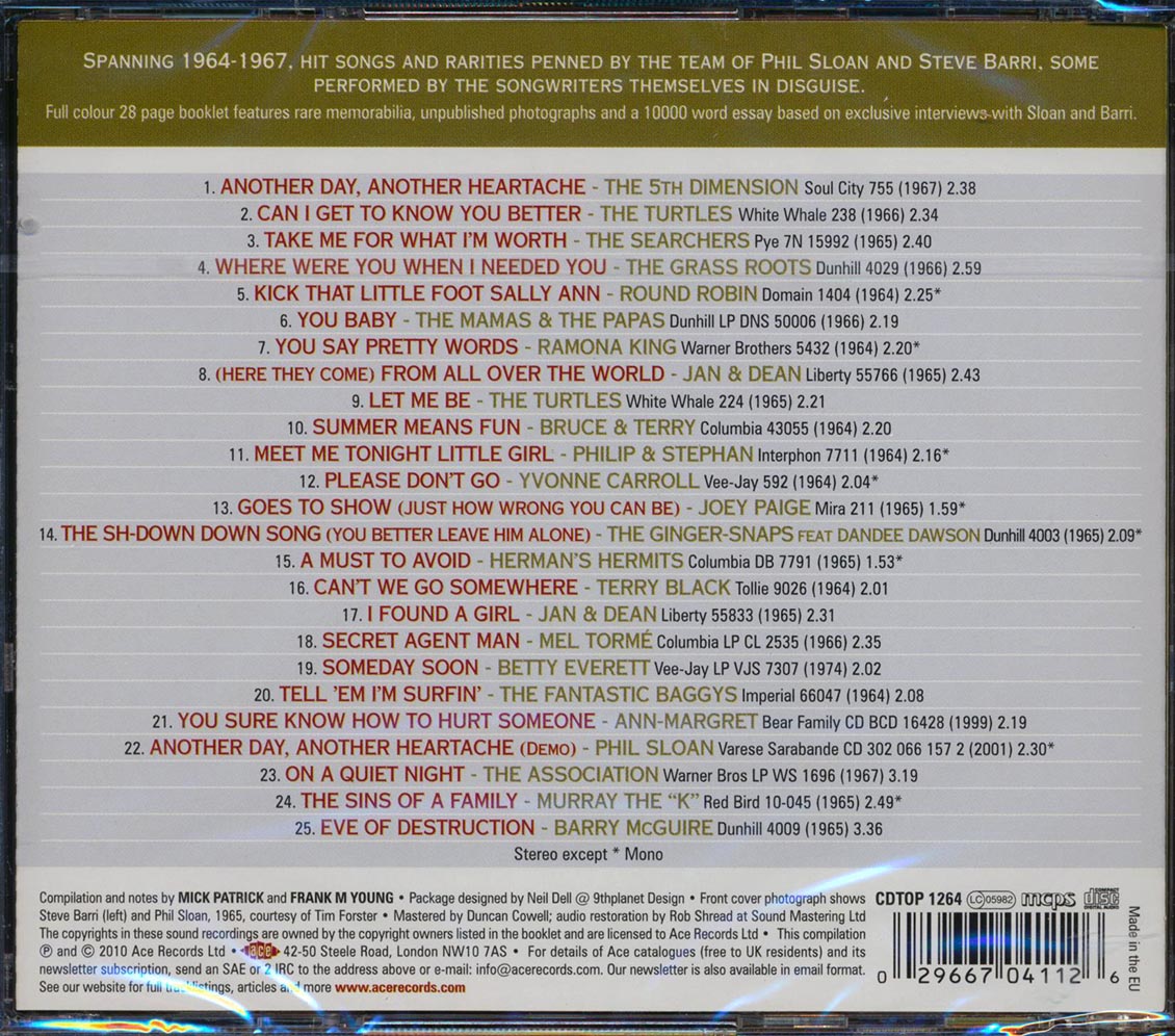 Various - You Baby: Words And Music By PF SLoan And Steve Barri (25 tracks)