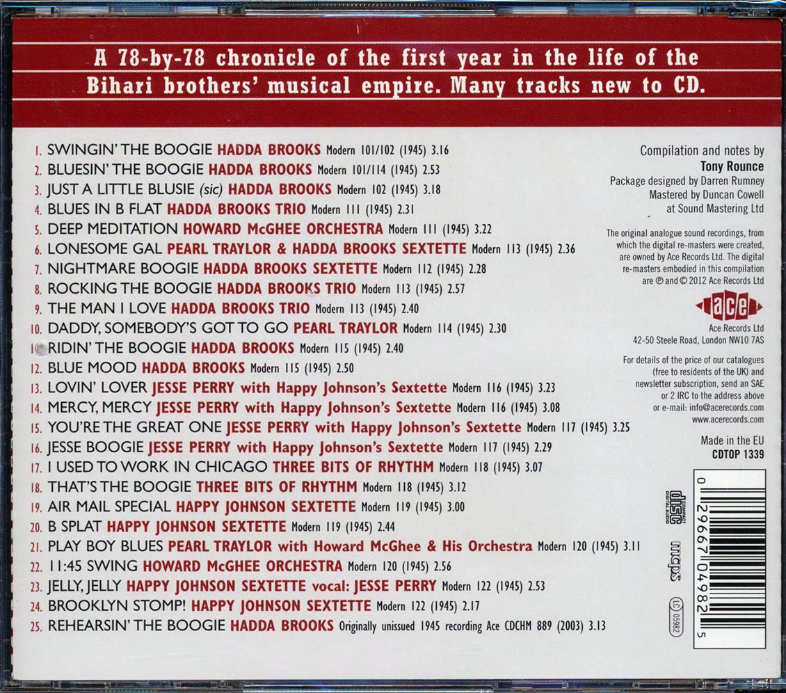 Various - Modern Music: The First Year: 1945 (25 tracks)