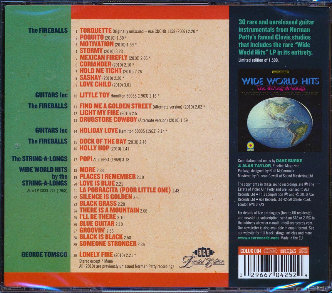 The Fireballs - Exotic Guitars From The Clovis Vaults Including Wide World Hits By The String A Longs (30 tracks)