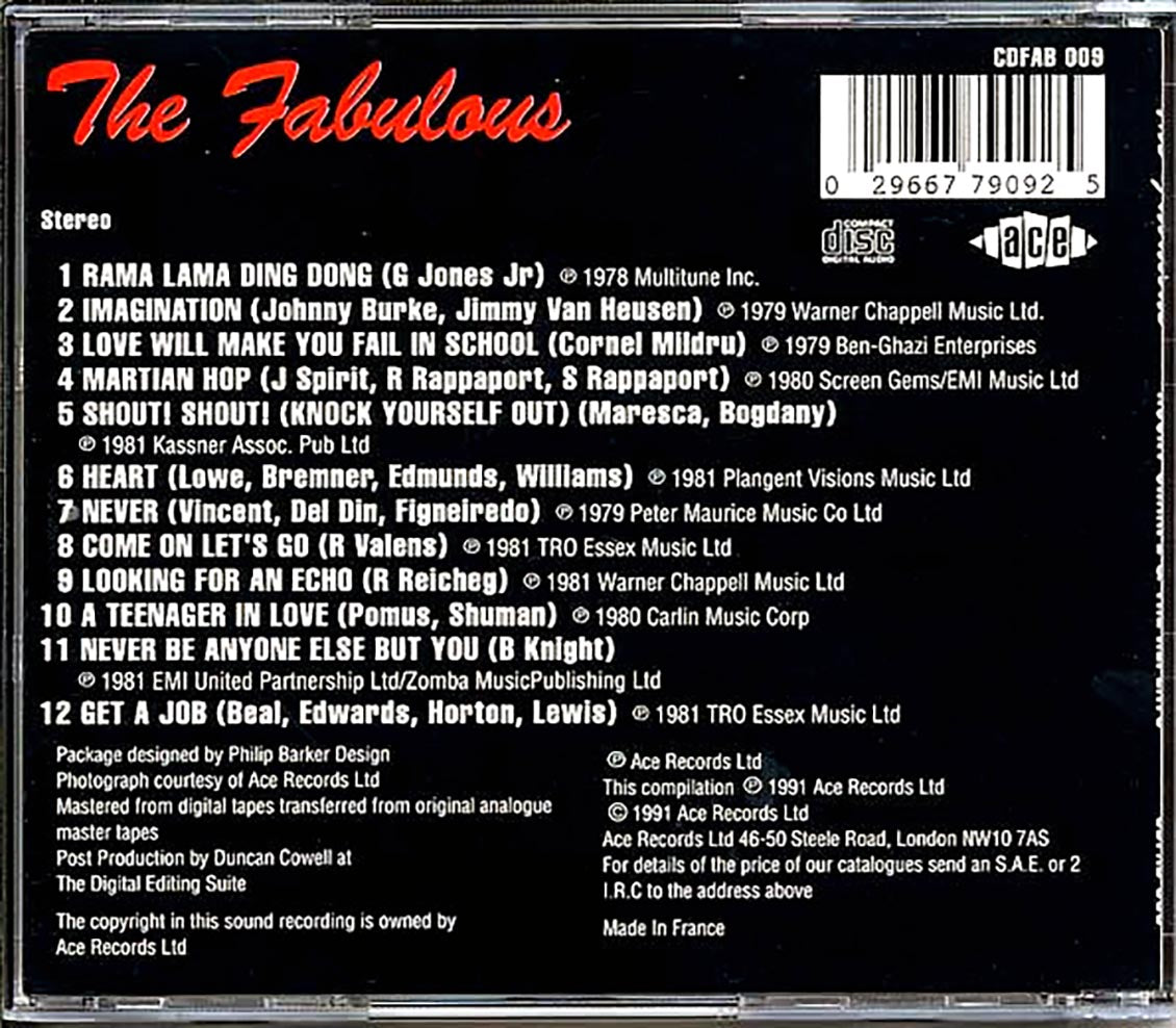 Rocky Sharpes & The Replays - The Fabulous Rocky Sharpe & The Replays