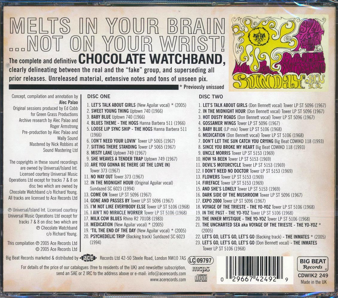 The Chocolate Watch Band - Melts In Your Brain, Not On Your Wrist: The Complete Recordings (43 tracks) (2xCD)