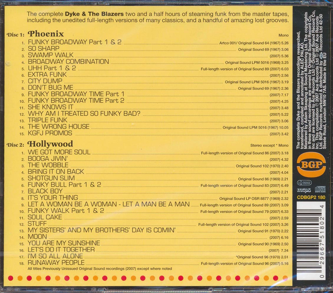 Dyke & The Blazers - We Got More Soul: The Ultimate Broadway Funk (33 tracks) (2xCD)