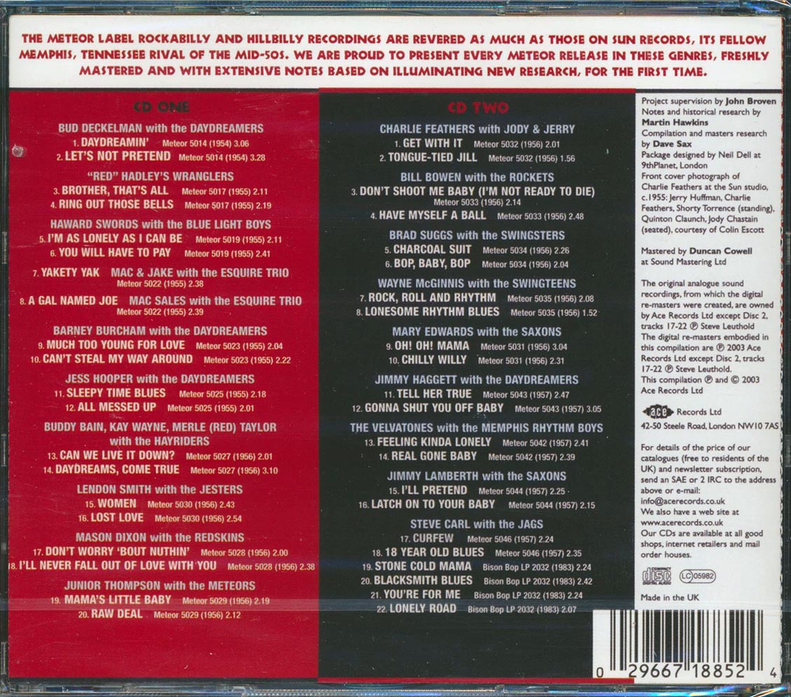 Various - The Complete Meteor Rockabilly & Hillbilly Recordings (42 tracks) (2xCD)