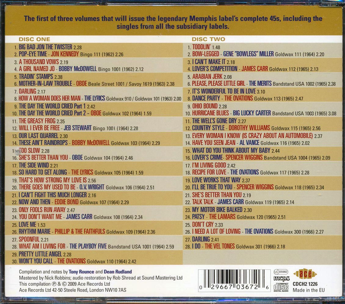 Various - The Complete Goldwax Singles Volume 1 1962-1966 (58 tracks) (2xCD)