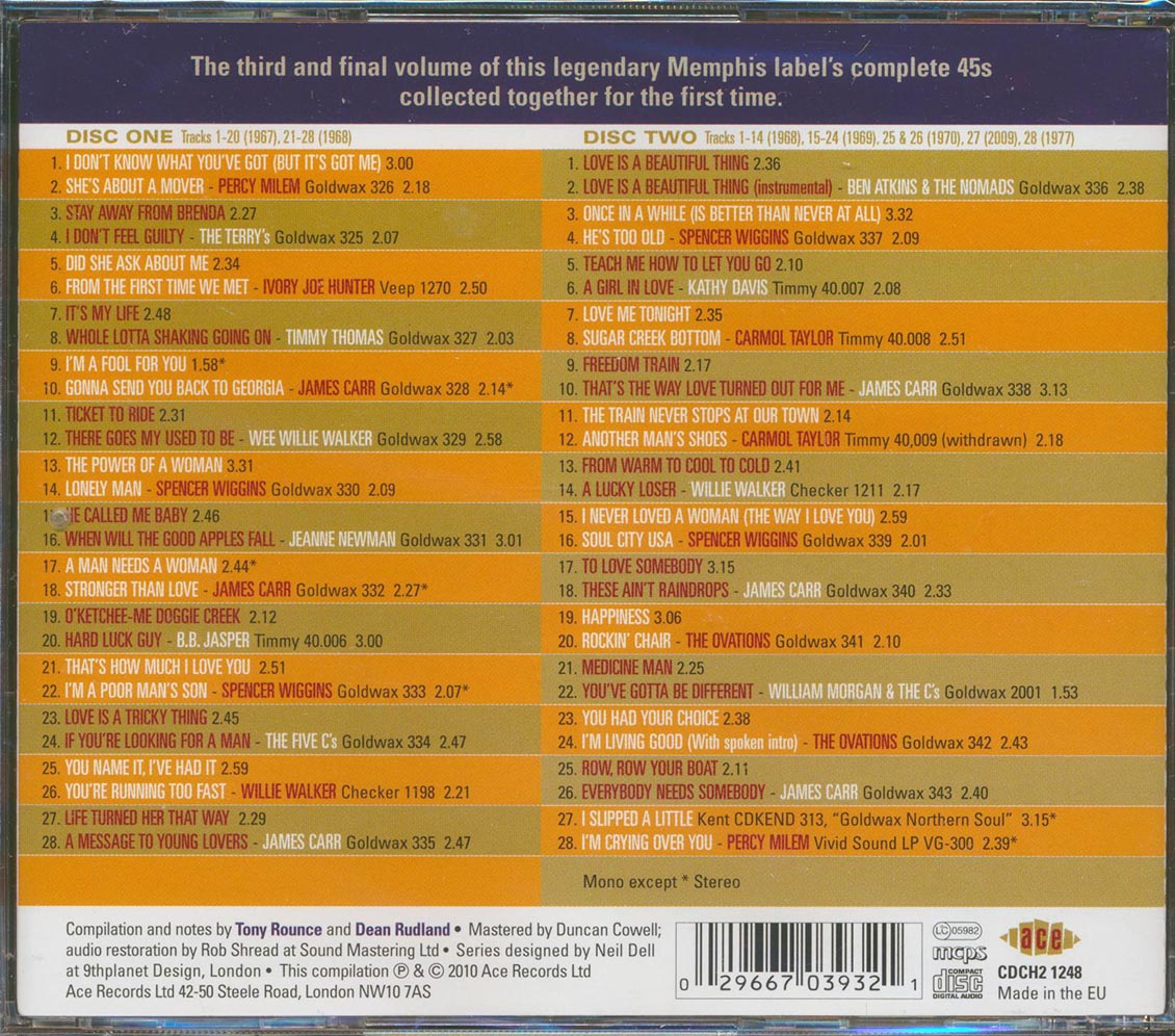 Various - The Complete Goldwax Singles Volume 3 1967-1970 (56 tracks) (2xCD)