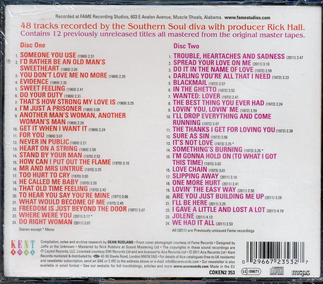 Candi Staton - Evidence: The Complete Fame Records Masters (48 tracks) (2xCD)